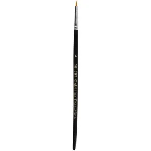 12 x Gold Line Round Brush With Wooden Handle For Painting