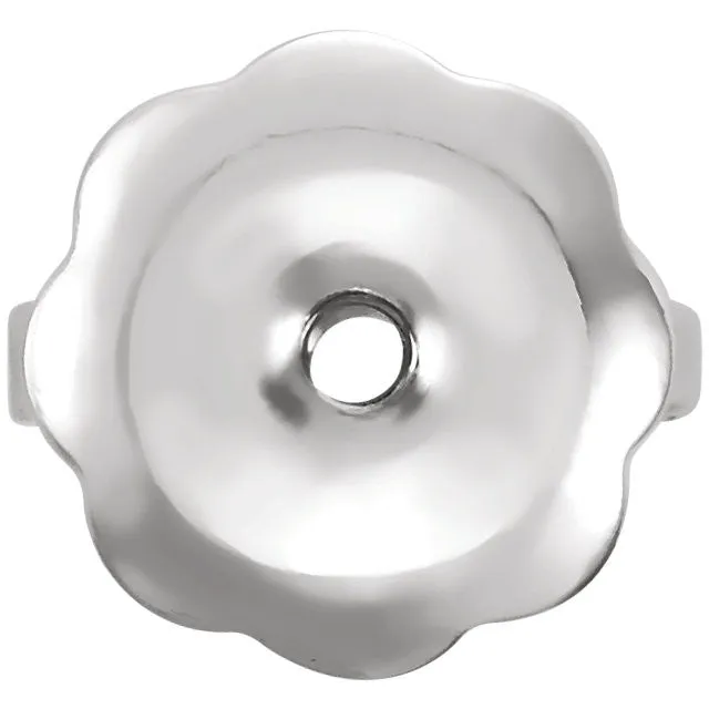 14K White Gold Threaded Earring Back