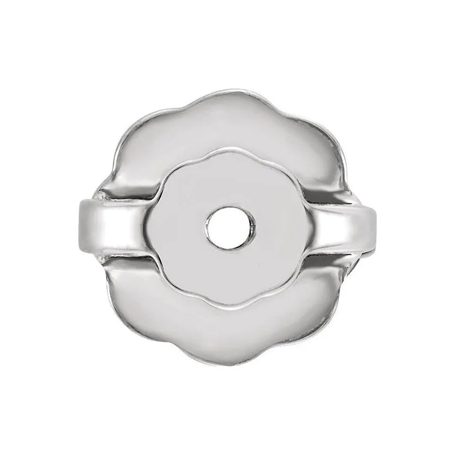 14K White Gold Threaded Earring Back