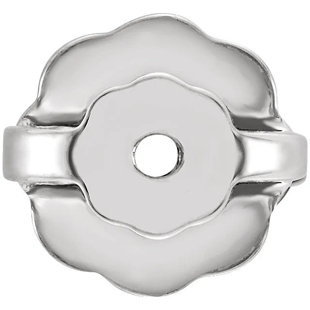 14K White Gold Threaded Earring Back