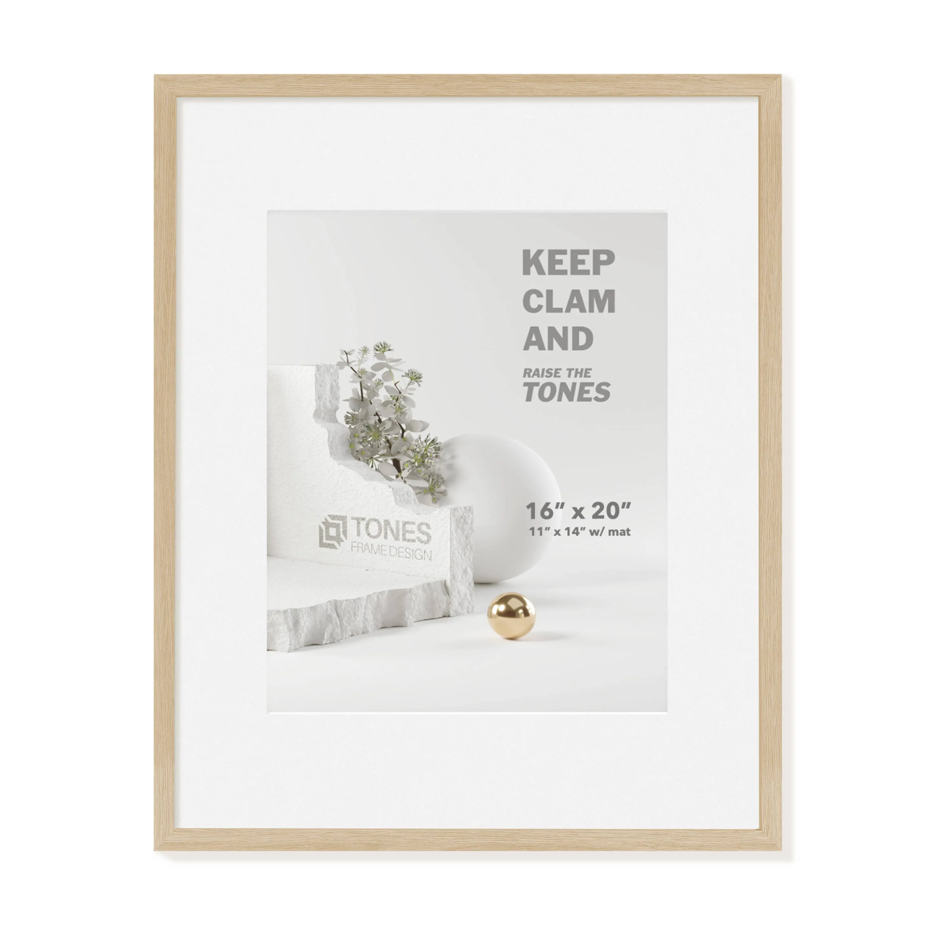 16x20 Dendro Wooden Frame: Natural