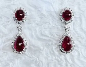 18k Ruby and Diamond Earrings