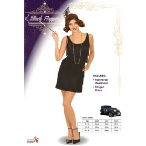 1920's Gatsby Tassel Flapper Costume in Black