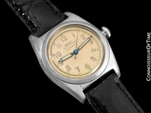 1948 Rolex Vintage Mens Bubble Bubbleback, Ref. 5010, Stainless Steel - Very Fine & Rare