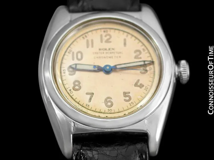 1948 Rolex Vintage Mens Bubble Bubbleback, Ref. 5010, Stainless Steel - Very Fine & Rare