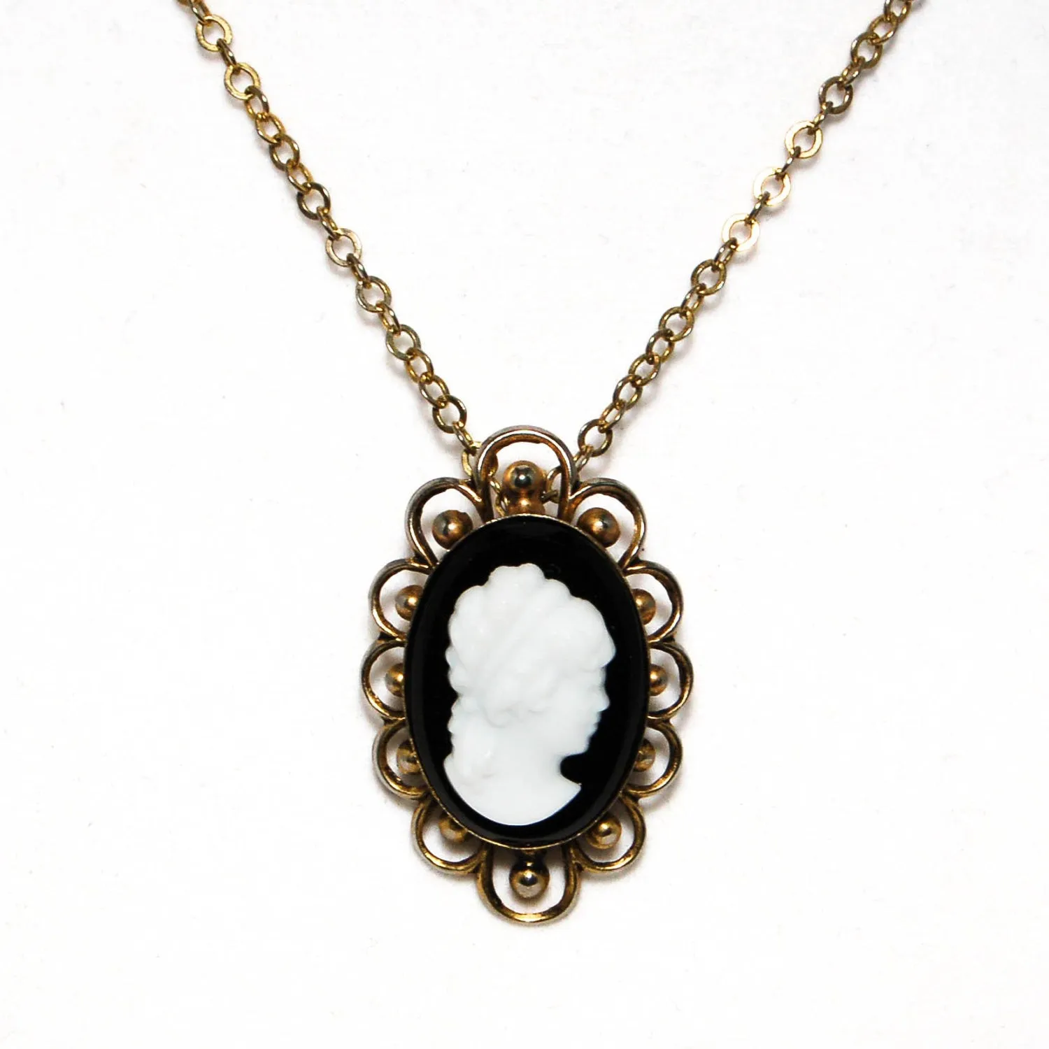 1950's Cameo Pendant Brooch Combination