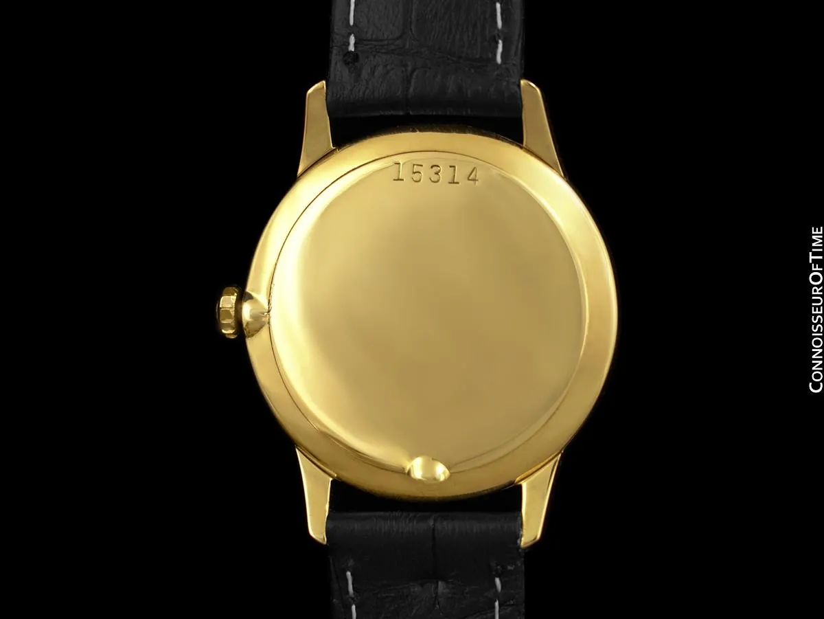 1950's Ulysse Nardin Vintage Mens Handwound Explorer Dial Watch - 18K Gold