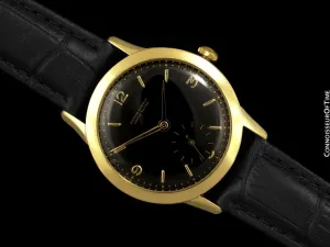 1950's Ulysse Nardin Vintage Mens Handwound Explorer Dial Watch - 18K Gold