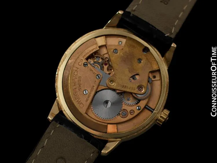 1953 Omega Vintage Mens Mid Century Automatic Watch - 14K Gold