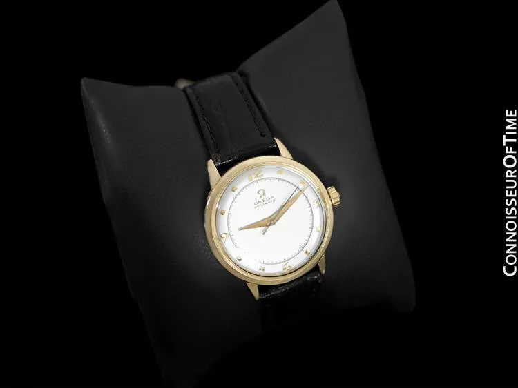 1953 Omega Vintage Mens Mid Century Automatic Watch - 14K Gold