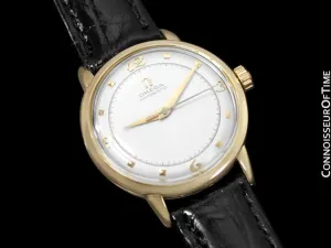 1953 Omega Vintage Mens Mid Century Automatic Watch - 14K Gold