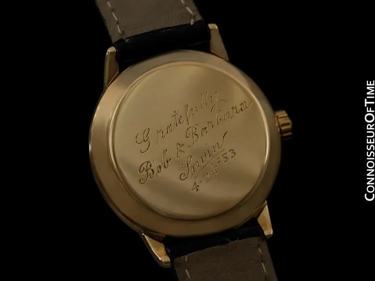 1953 Omega Vintage Mens Mid Century Automatic Watch - 14K Gold