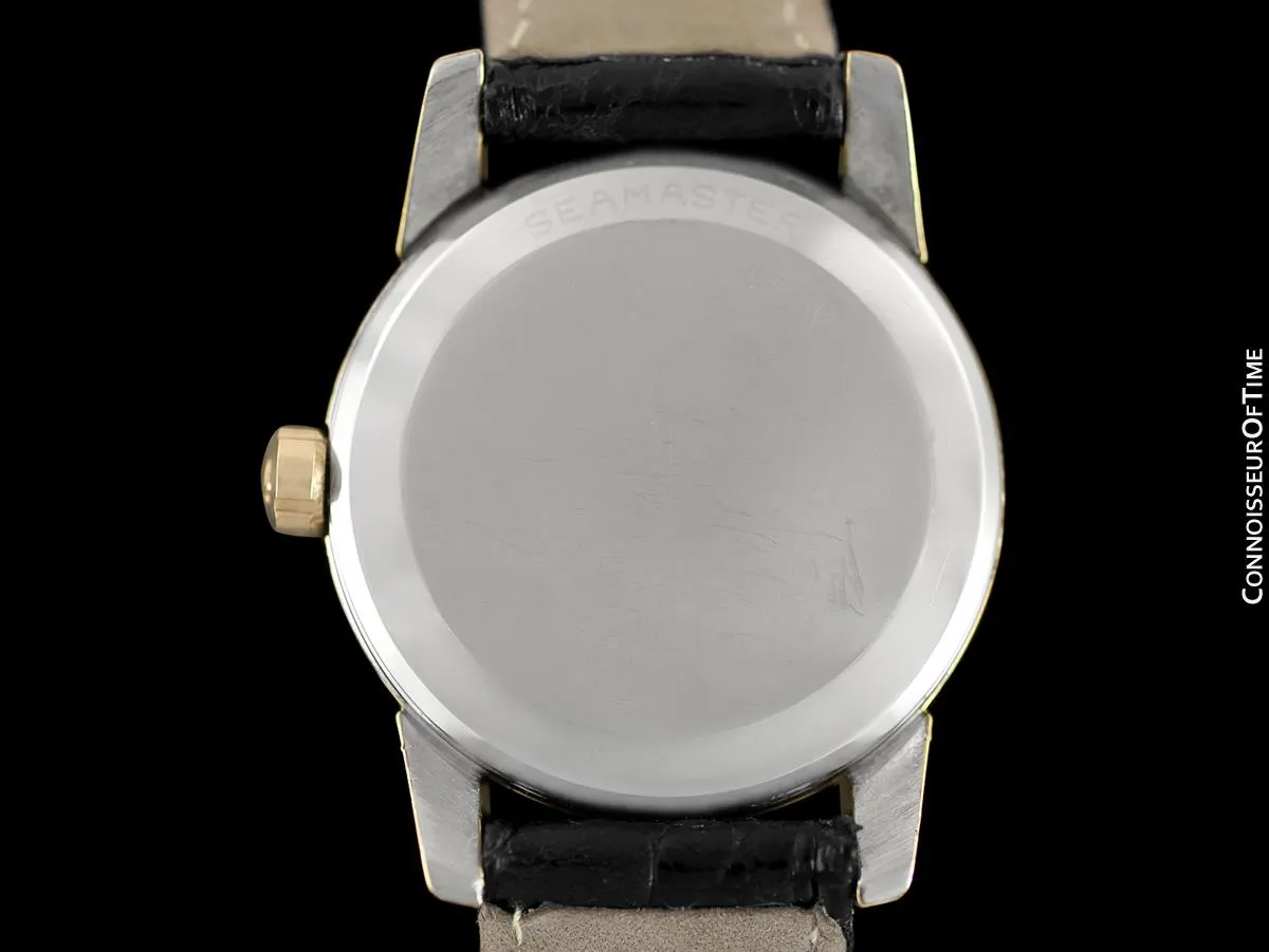 1958 Omega Seamaster Vintage Mens Calatrava Classic Handwound Watch - 14K Gold & Stainless Steel