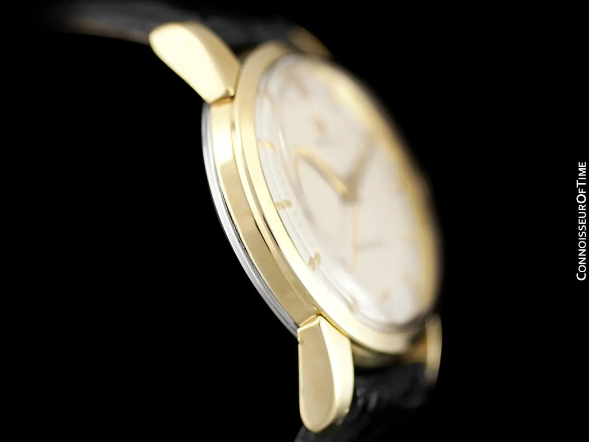 1958 Omega Seamaster Vintage Mens Calatrava Classic Handwound Watch - 14K Gold & Stainless Steel