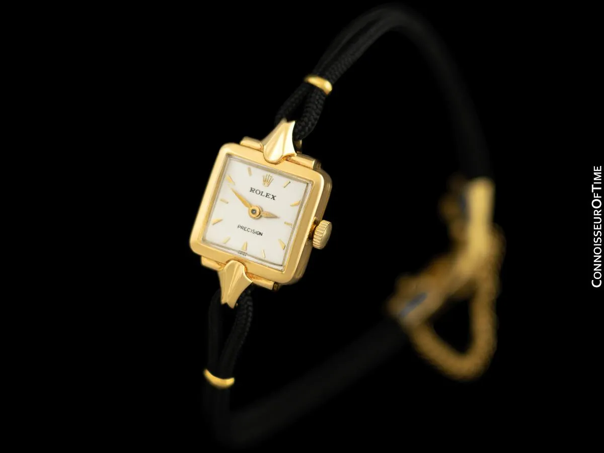1958 Rolex Precision Vintage Pre-Cellini Ladies Watch, Ref. 9180 - 18K Gold