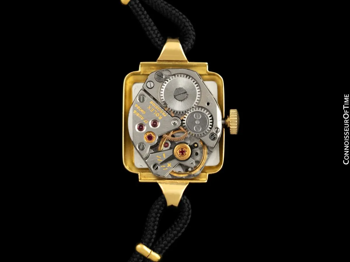 1958 Rolex Precision Vintage Pre-Cellini Ladies Watch, Ref. 9180 - 18K Gold