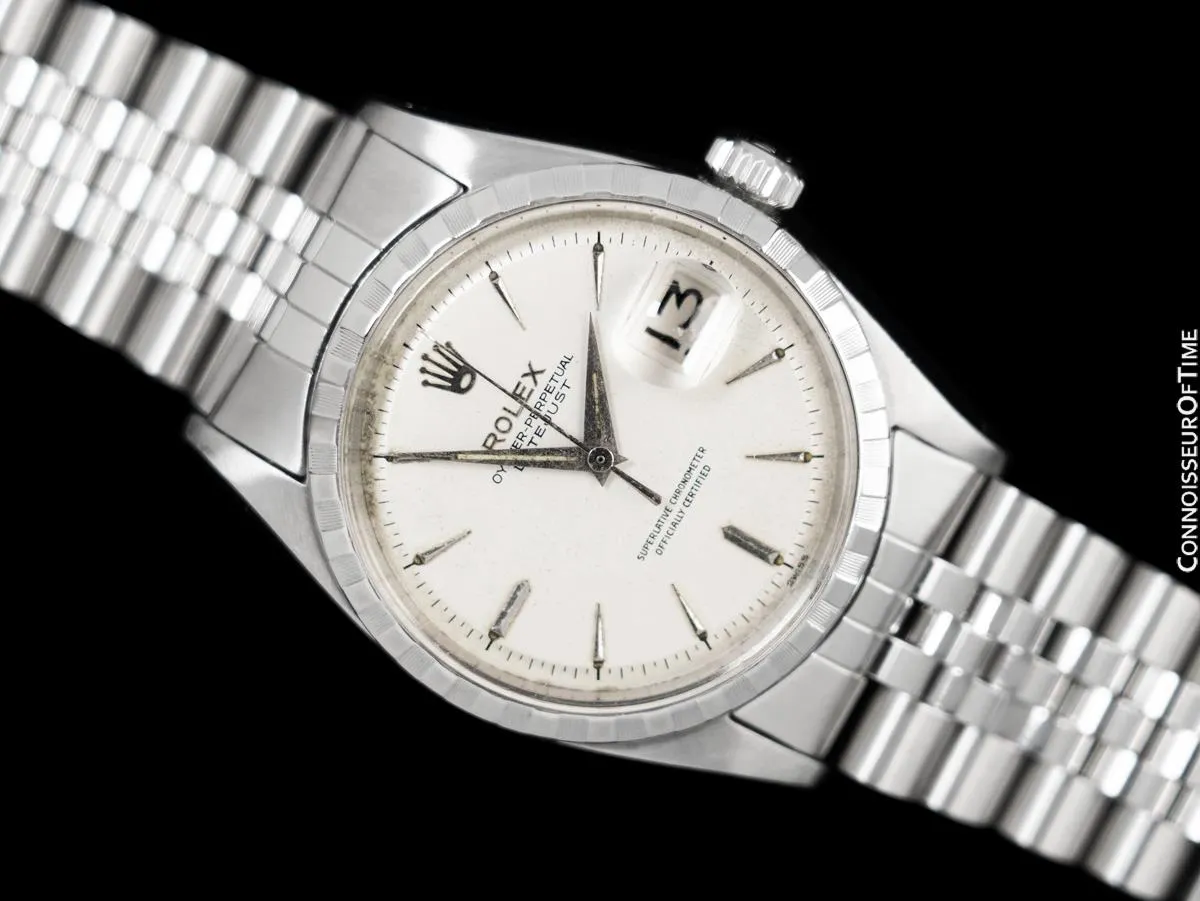 1959 Rolex Vintage Mens Early Datejust, Ref. 6605 - Stainless Steel