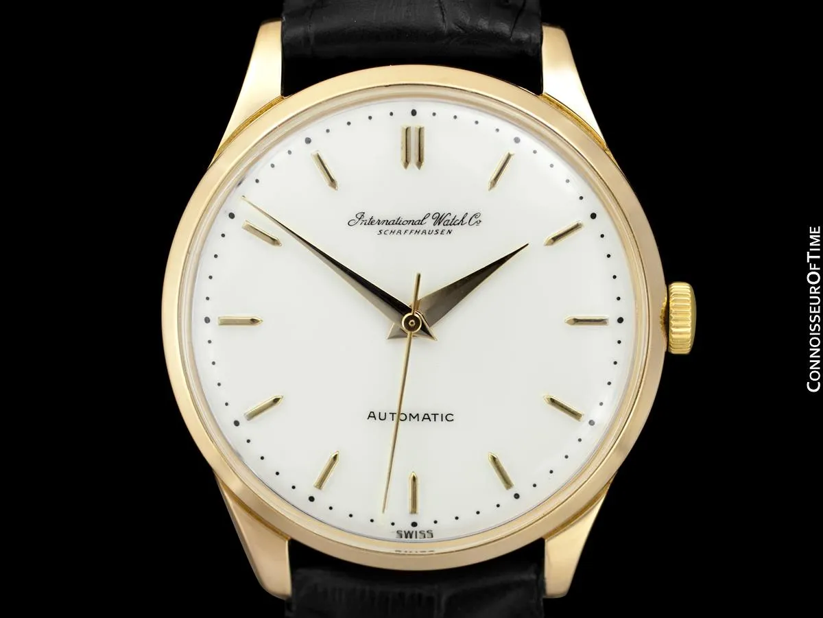 1961 IWC Vintage Mens Full Size Watch, Cal. 853 Automatic - 18K Gold