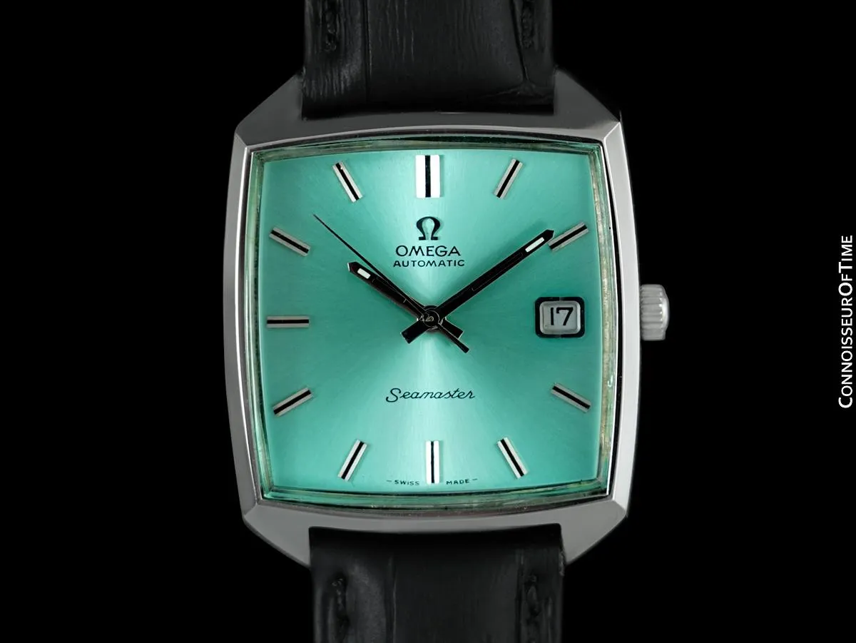 1970's Omega Seamaster Compressor Mens Vintage Watch with 565 Movement, Automatic, Quick-Setting Date - Stainless Steel