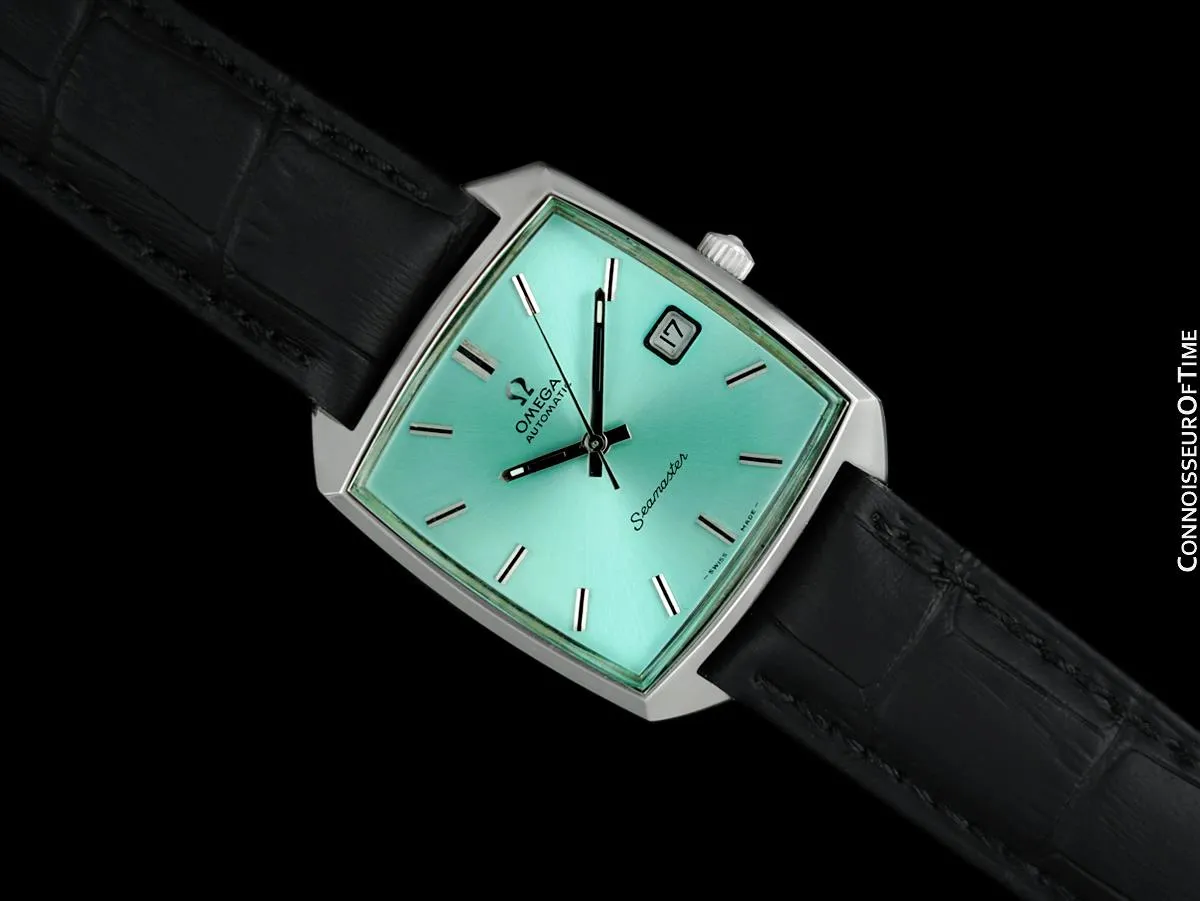1970's Omega Seamaster Compressor Mens Vintage Watch with 565 Movement, Automatic, Quick-Setting Date - Stainless Steel