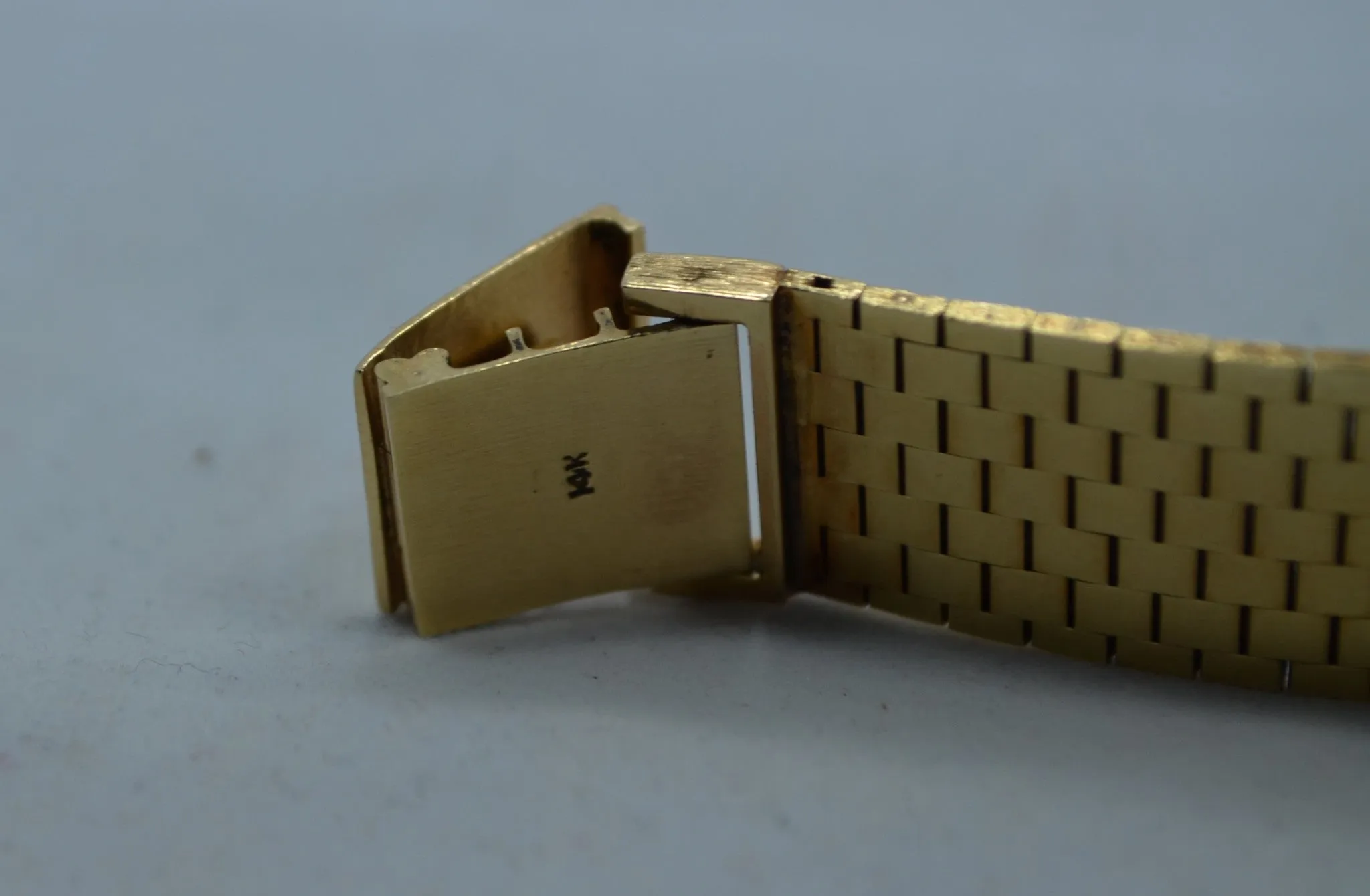 1970s Rolex 14K Yellow Gold Brick Square Manual Wind 604 Wristwatch