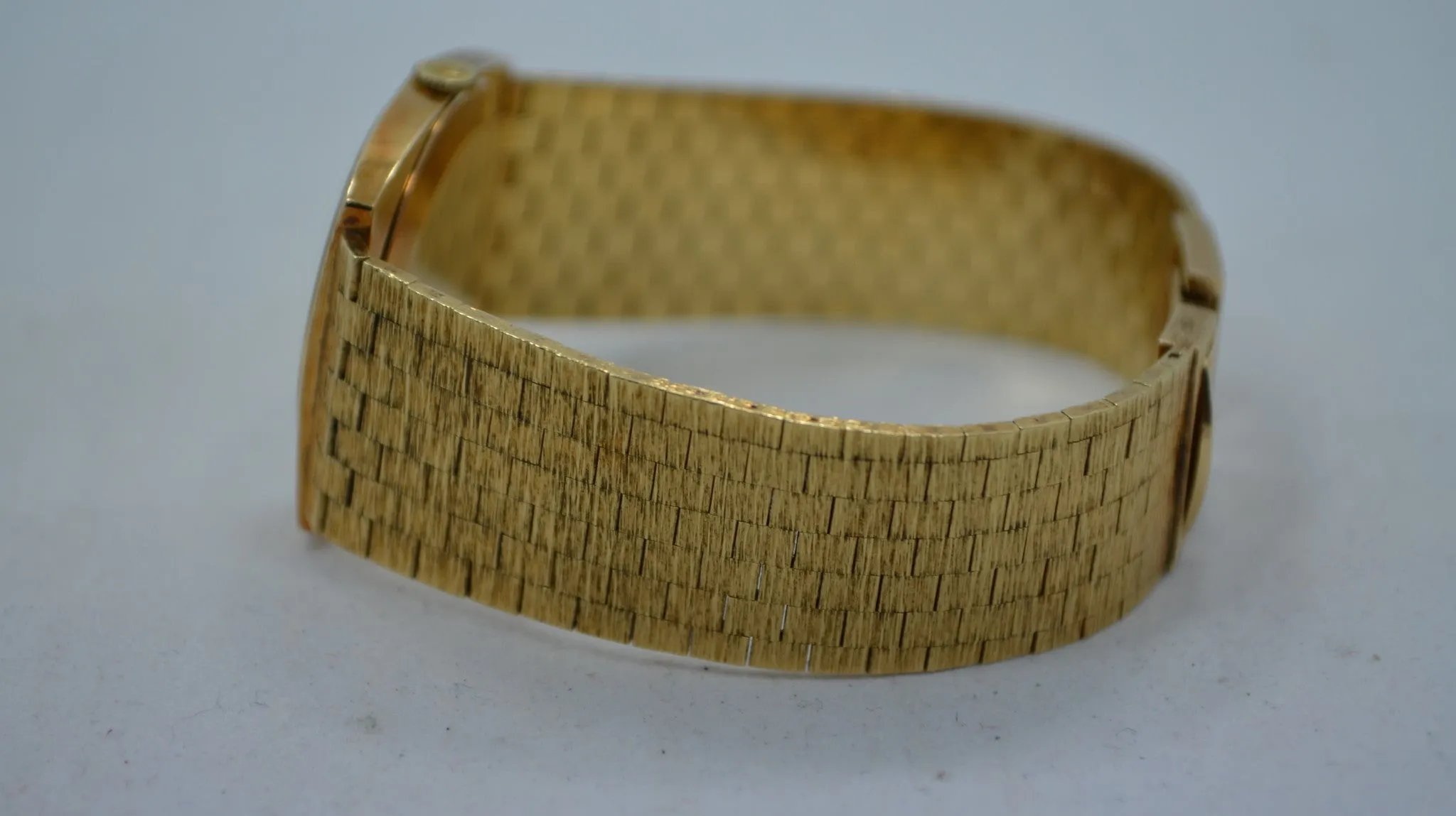 1970s Rolex 14K Yellow Gold Brick Square Manual Wind 604 Wristwatch