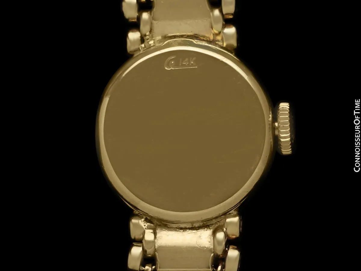 1970's Rolex Vintage Ladies Handwound Bracelet Watch with Box - 14K Gold
