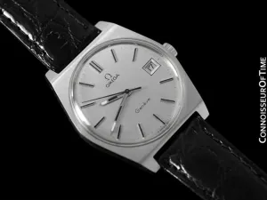 1972 Omega Geneve Vintage Mens Watch, Quick-Setting Date - Stainless Steel
