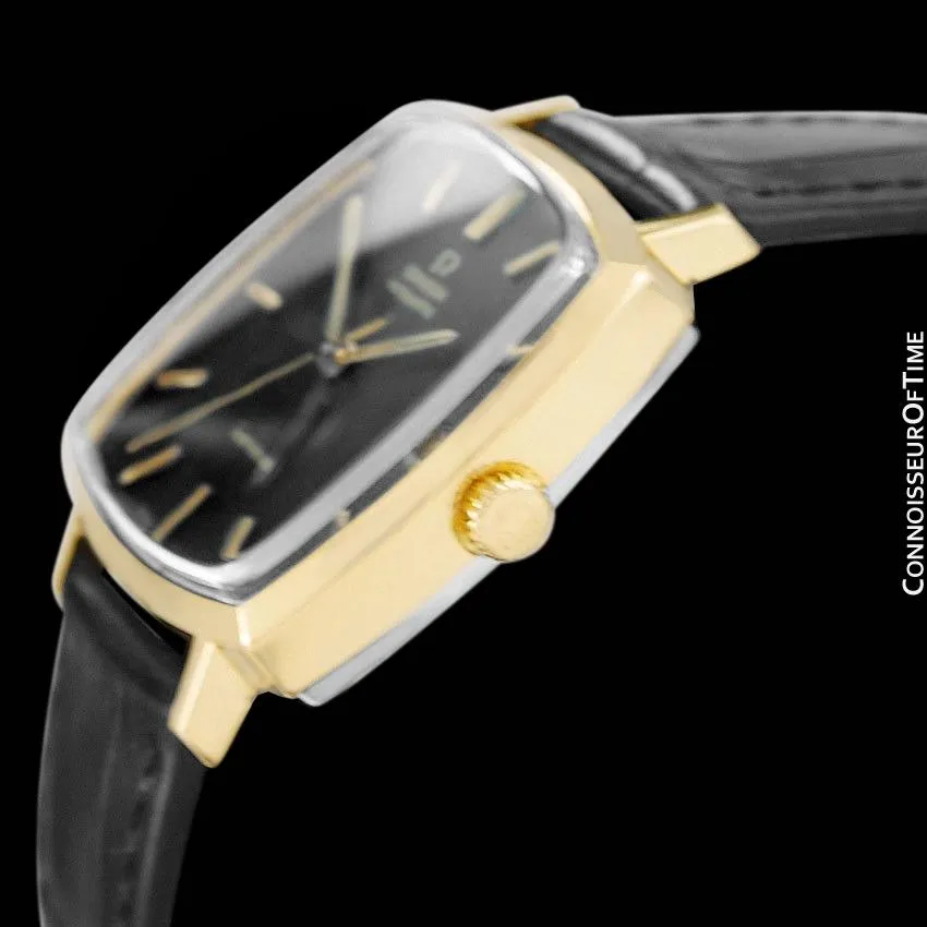 1973 Omega Geneve Vintage Mens Midsize Automatic Watch with Quick-Setting Date - 18K Gold Plated & Stainless Steel