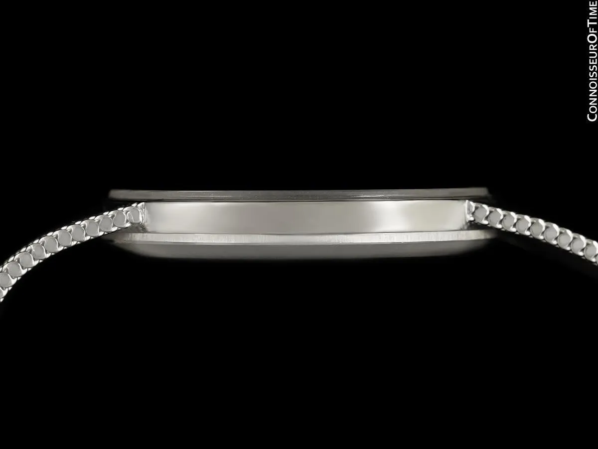 1974 Rolex Cellini Vintage Mens Handwound Bracelet Watch, Ref. 4088 - 18K White Gold