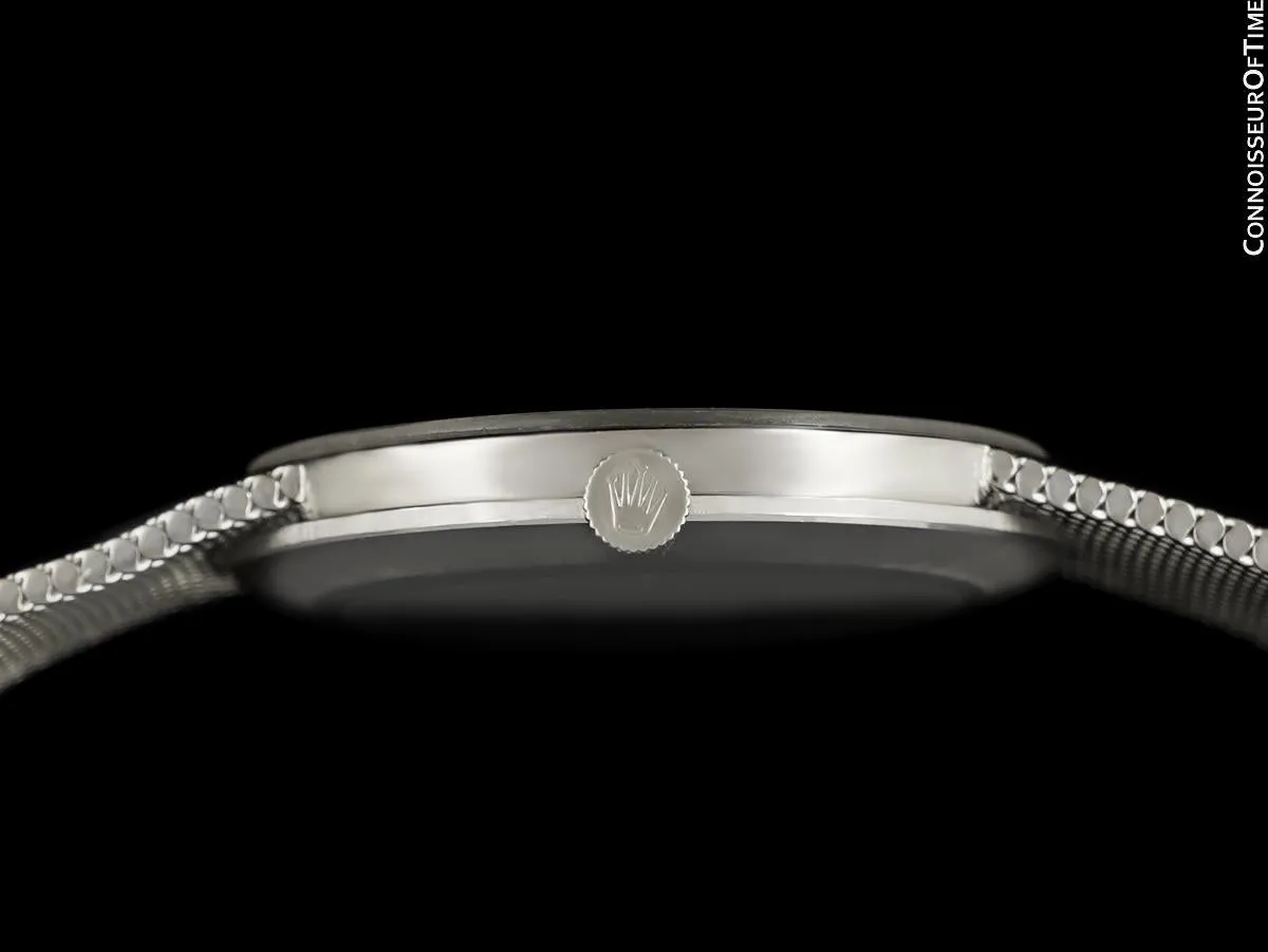 1974 Rolex Cellini Vintage Mens Handwound Bracelet Watch, Ref. 4088 - 18K White Gold