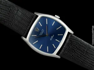 1976 Rolex Cellini Vintage Mens Handwound TV Watch, Ref. 3805 - 18K White Gold
