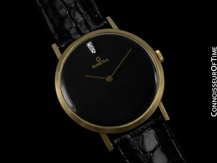 1977 Omega Vintage Museum Watch, Modern Art - 14K Gold & Diamonds