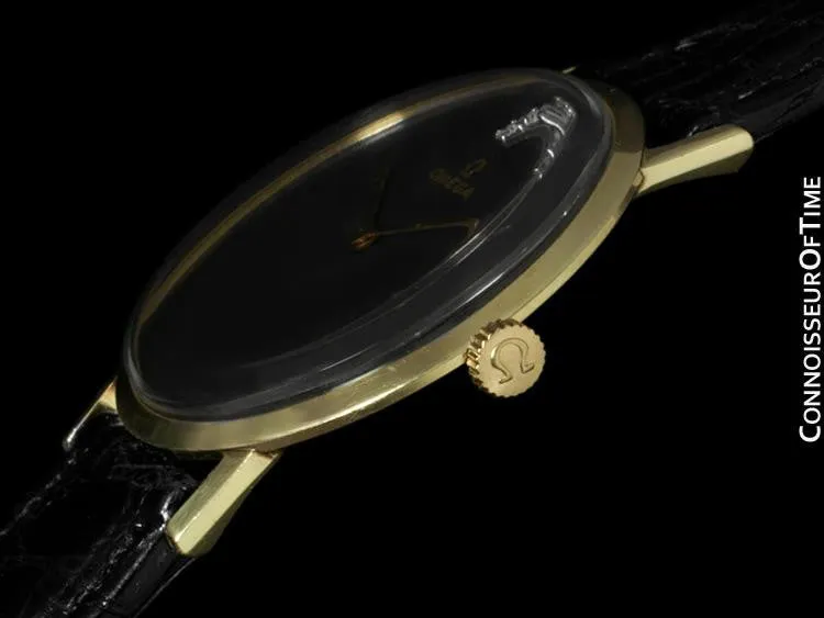 1977 Omega Vintage Museum Watch, Modern Art - 14K Gold & Diamonds