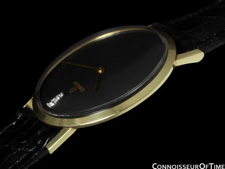 1977 Omega Vintage Museum Watch, Modern Art - 14K Gold & Diamonds