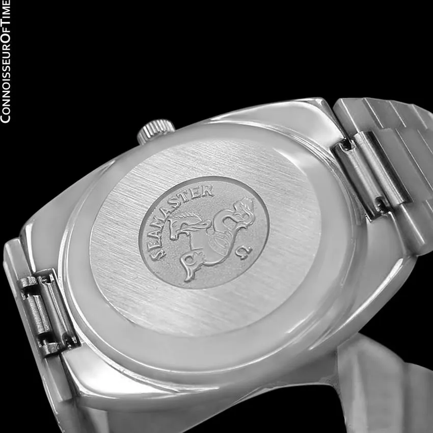 1978 Omega Seamaster Vintage Mens Bracelet Watch, Automatic, Date with Candy Apple Red Dial - Stainless Steel