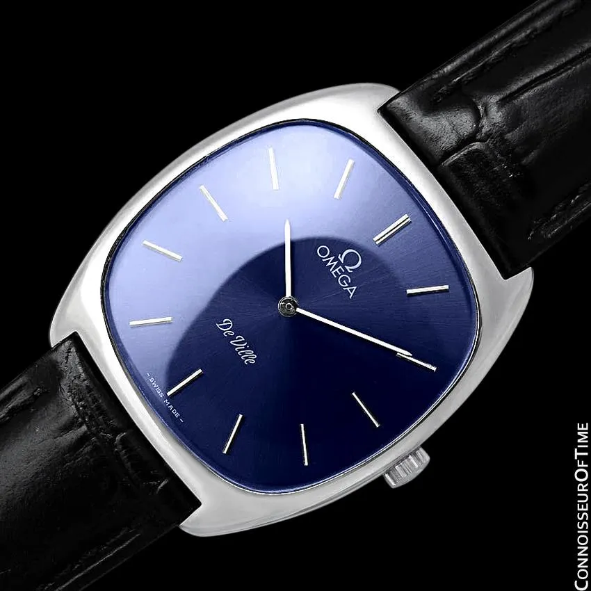 1979 Omega De Ville Vintage Mens Handwound Ultra Thin Dress Watch - Stainless Steel