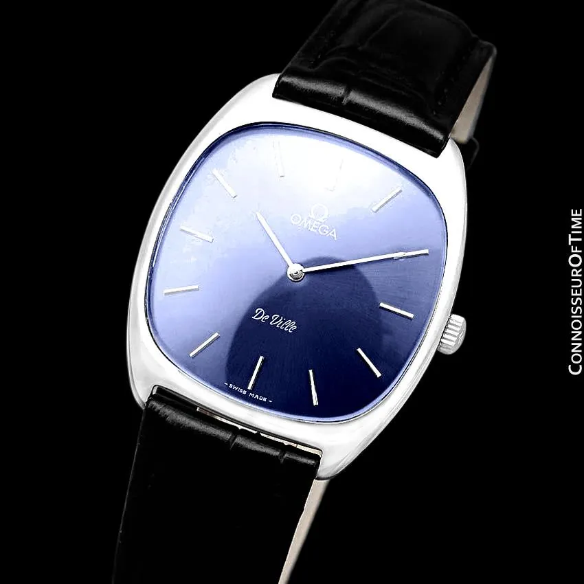 1979 Omega De Ville Vintage Mens Handwound Ultra Thin Dress Watch - Stainless Steel
