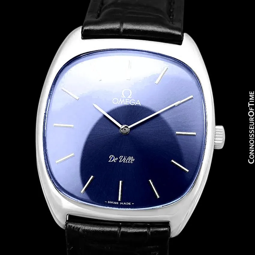 1979 Omega De Ville Vintage Mens Handwound Ultra Thin Dress Watch - Stainless Steel