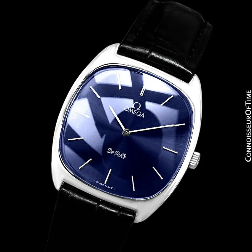 1979 Omega De Ville Vintage Mens Handwound Ultra Thin Dress Watch - Stainless Steel