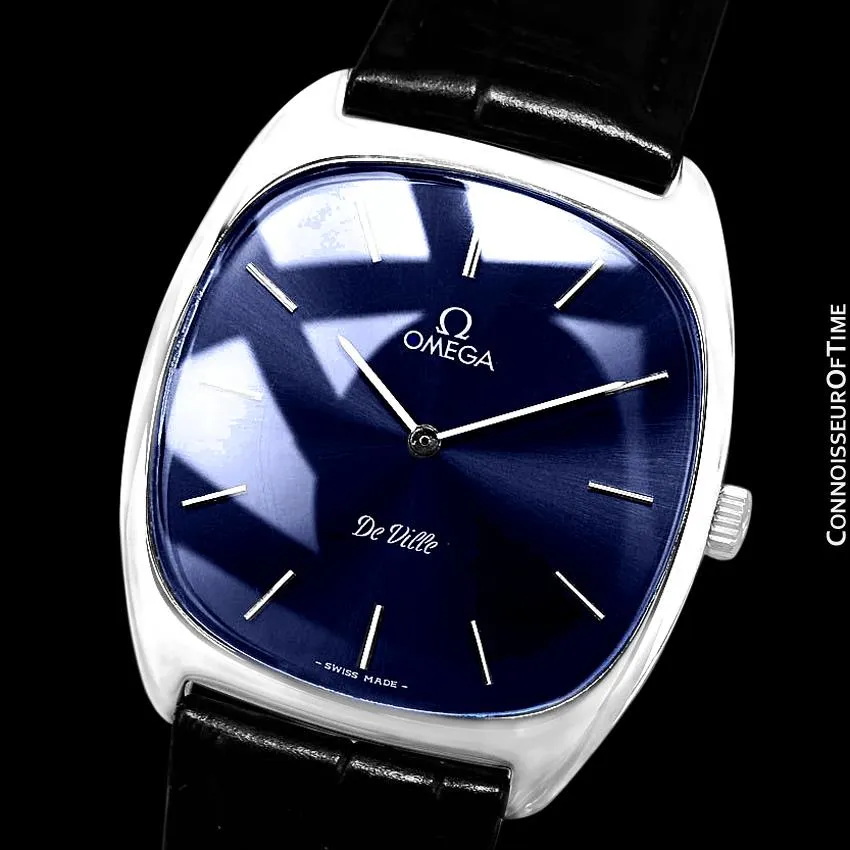1979 Omega De Ville Vintage Mens Handwound Ultra Thin Dress Watch - Stainless Steel