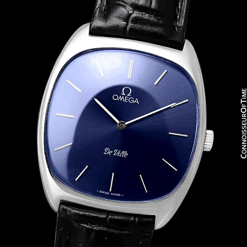 1979 Omega De Ville Vintage Mens Handwound Ultra Thin Dress Watch - Stainless Steel