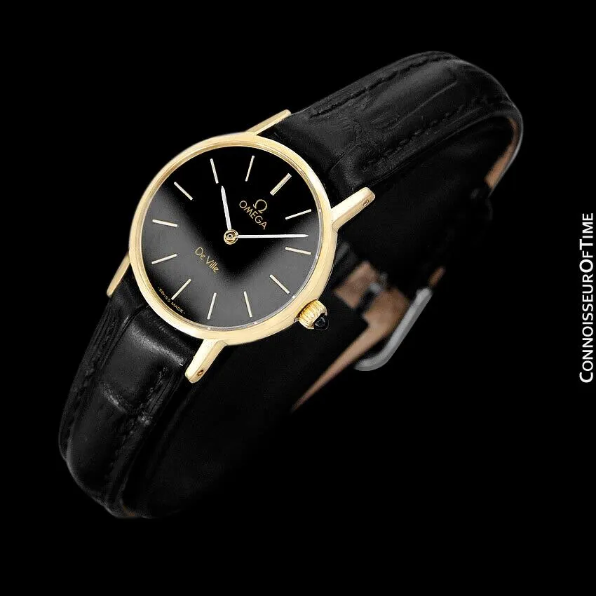1980 Omega De Ville Vintage Ladies Dress Watch - 18K Gold Plated & Stainless Steel