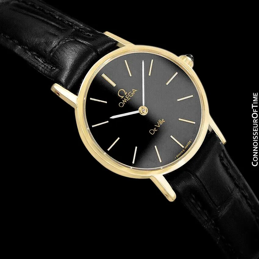 1980 Omega De Ville Vintage Ladies Dress Watch - 18K Gold Plated & Stainless Steel