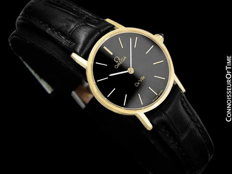1980 Omega De Ville Vintage Ladies Dress Watch - 18K Gold Plated & Stainless Steel