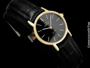 1980 Omega De Ville Vintage Ladies Dress Watch - 18K Gold Plated & Stainless Steel