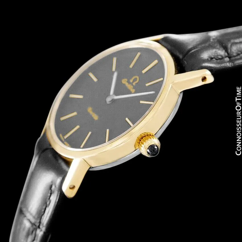 1980 Omega De Ville Vintage Ladies Dress Watch - 18K Gold Plated & Stainless Steel