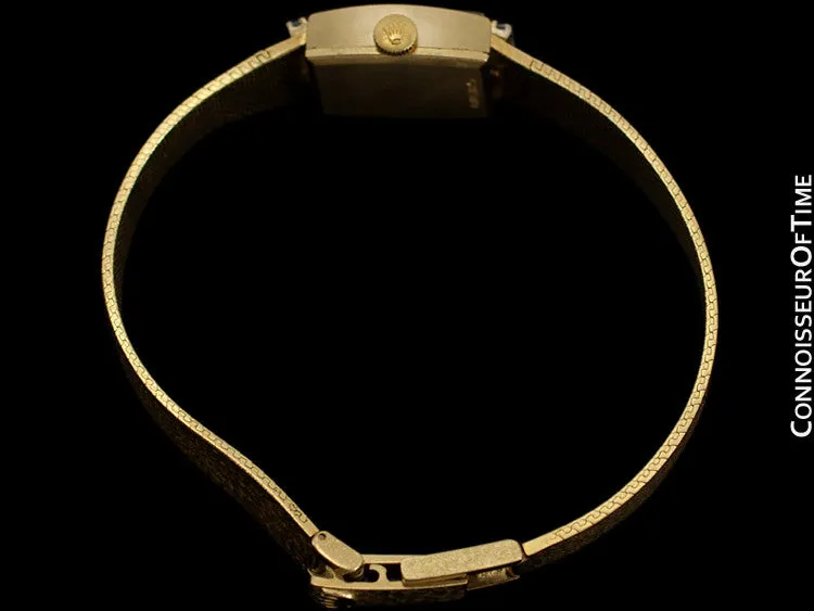 1980's Rolex Vintage Ladies Dress Watch - 14K Gold & Diamonds