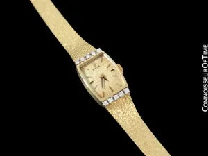 1980's Rolex Vintage Ladies Dress Watch - 14K Gold & Diamonds