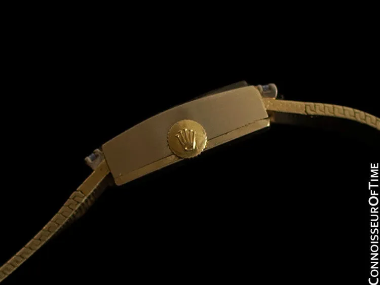 1980's Rolex Vintage Ladies Dress Watch - 14K Gold & Diamonds